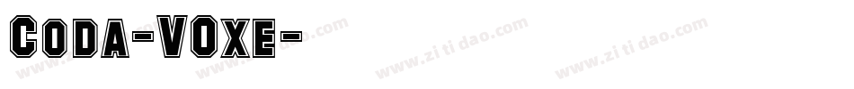 Coda-V0xe字体转换