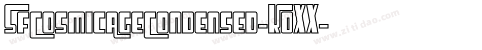 SfCosmicAgeCondensed-K0XX字体转换