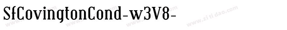 SfCovingtonCond-w3V8字体转换 SfCovingtonCond-w3V8字体转换