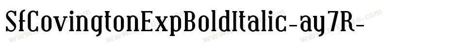 SfCovingtonExpBoldItalic-ay7R字体转换