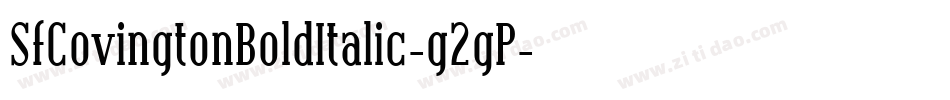 SfCovingtonBoldItalic-g2gP字体转换