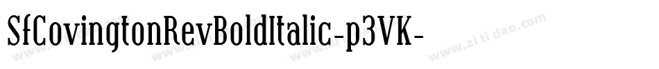 SfCovingtonRevBoldItalic-p3VK字体转换 SfCovingtonRevBoldItalic-p3VK字体转换