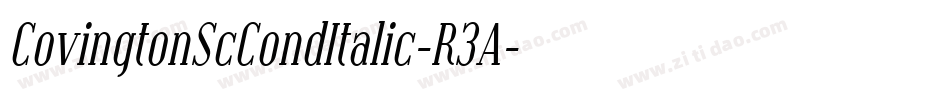 CovingtonScCondItalic-R3A字体转换