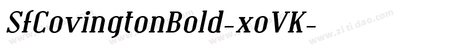 SfCovingtonBold-xoVK字体转换 SfCovingtonBold-xoVK字体转换