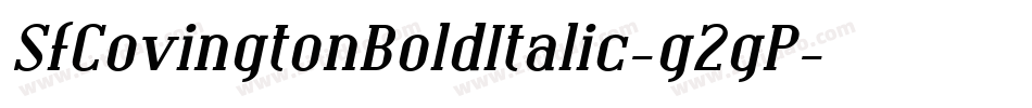 SfCovingtonBoldItalic-g2gP字体转换