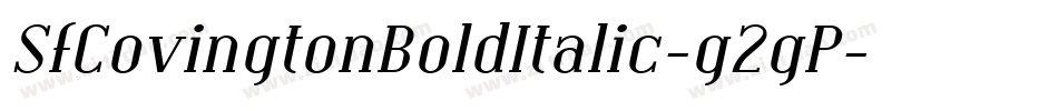 SfCovingtonBoldItalic-g2gP字体转换