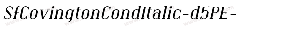 SfCovingtonCondItalic-d5PE字体转换