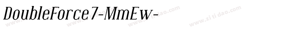 DoubleForce7-MmEw字体转换