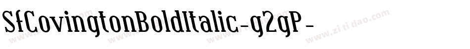 SfCovingtonBoldItalic-g2gP字体转换