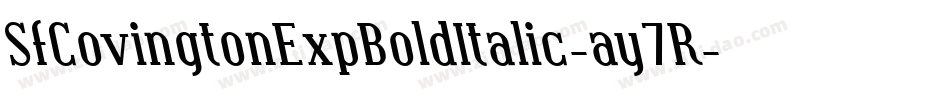 SfCovingtonExpBoldItalic-ay7R字体转换