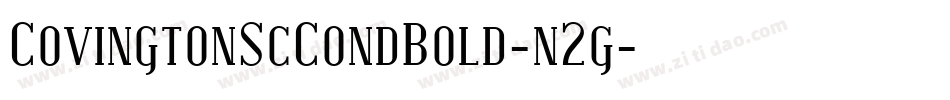 CovingtonScCondBold-n2g字体转换