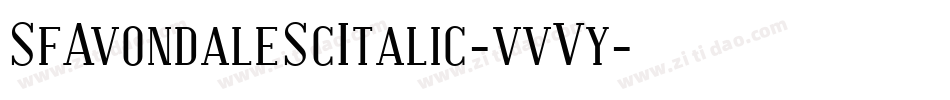 SfAvondaleScItalic-vvVy字体转换