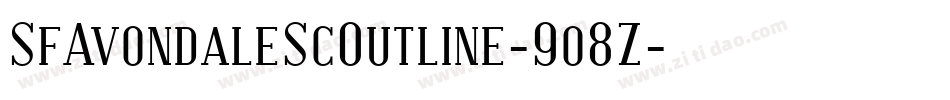 SfAvondaleScOutline-9o8Z字体转换