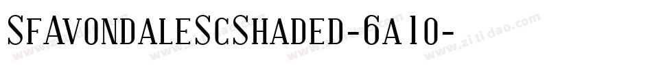 SfAvondaleScShaded-6a1o字体转换