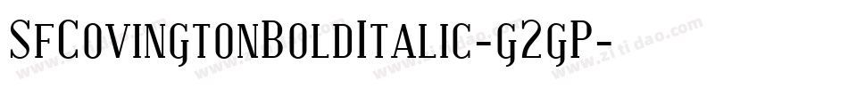 SfCovingtonBoldItalic-g2gP字体转换