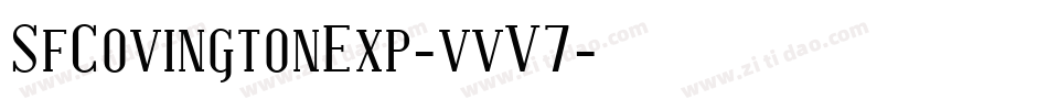 SfCovingtonExp-vvV7字体转换 SfCovingtonExp-vvV7字体转换