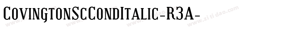 CovingtonScCondItalic-R3A字体转换