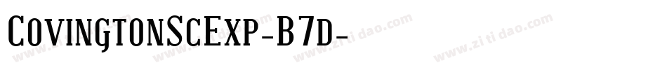 CovingtonScExp-B7d字体转换