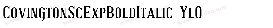 CovingtonScExpBoldItalic-YlO字体转换