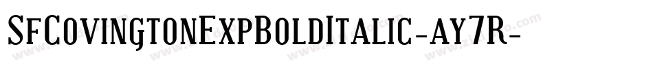 SfCovingtonExpBoldItalic-ay7R字体转换
