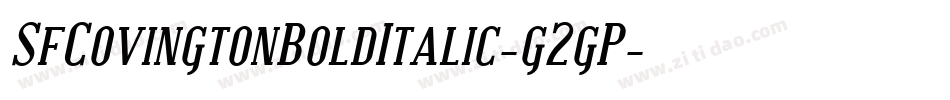 SfCovingtonBoldItalic-g2gP字体转换
