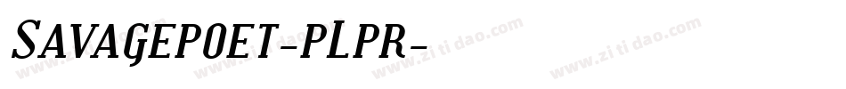 Savagepoet-pLpr字体转换