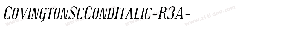 CovingtonScCondItalic-R3A字体转换