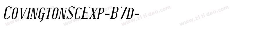 CovingtonScExp-B7d字体转换