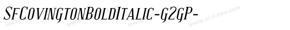 SfCovingtonBoldItalic-g2gP字体转换