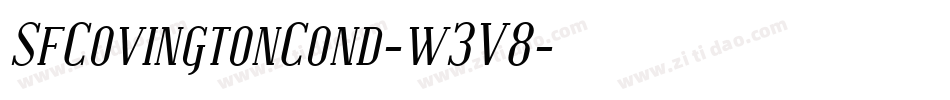 SfCovingtonCond-w3V8字体转换 SfCovingtonCond-w3V8字体转换