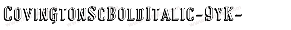CovingtonScBoldItalic-9yK字体转换