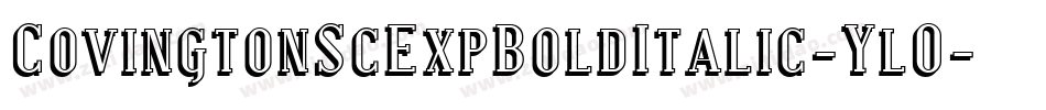 CovingtonScExpBoldItalic-YlO字体转换