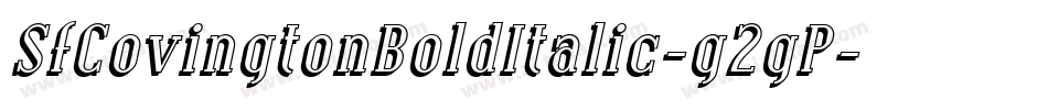 SfCovingtonBoldItalic-g2gP字体转换