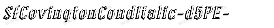 SfCovingtonCondItalic-d5PE字体转换
