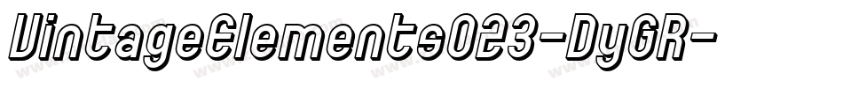 VintageElements023-DyGR字体转换