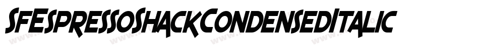 SfEspressoShackCondensedItalic-vgq9字体转换