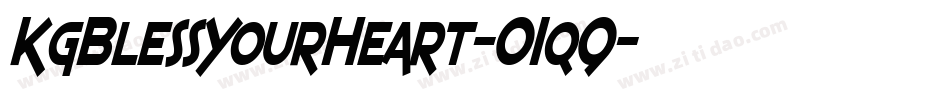 KgBlessYourHeart-01q9字体转换