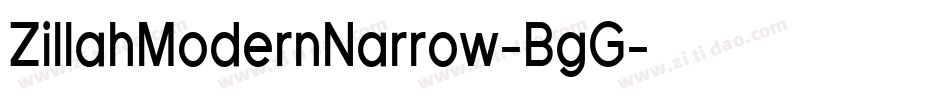 ZillahModernNarrow-BgG字体转换
