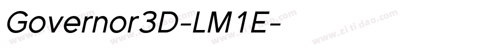 Governor3D-LM1E字体转换