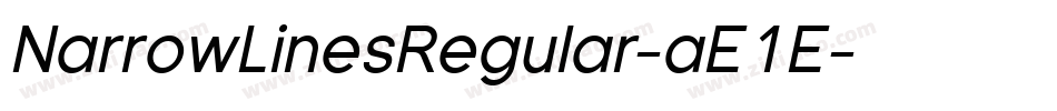 NarrowLinesRegular-aE1E字体转换