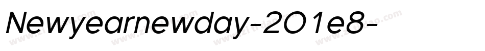 Newyearnewday-2O1e8字体转换