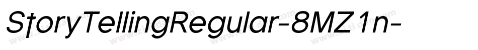 StoryTellingRegular-8MZ1n字体转换