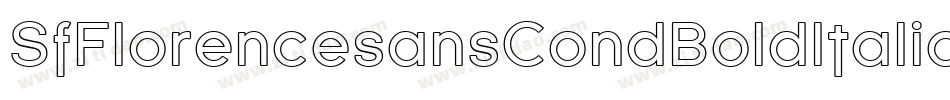 SfFlorencesansCondBoldItalic-OE84字体转换