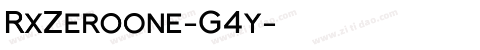 RxZeroone-G4y字体转换 RxZeroone-G4y字体转换