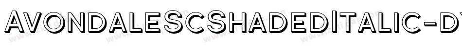 AvondaleScShadedItalic-dyV字体转换