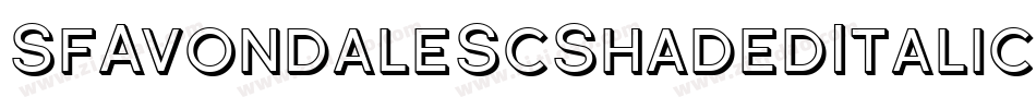 SfAvondaleScShadedItalic-nLyR字体转换