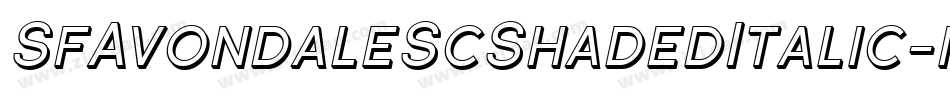 SfAvondaleScShadedItalic-nLyR字体转换