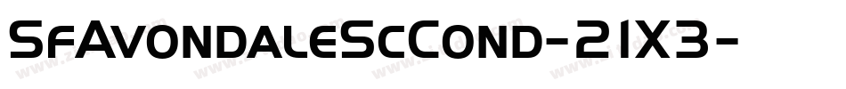 SfAvondaleScCond-21X3字体转换