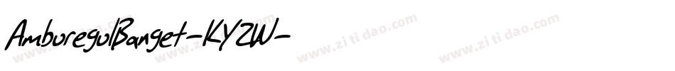 AmburegulBanget-KY2W字体转换