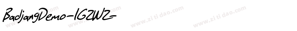 BadjangDemo-1G2W2字体转换